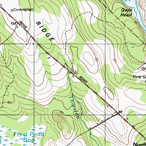 Topographic Map of Sedgwick Volunteer Fire Department Ridge Road Station, ME