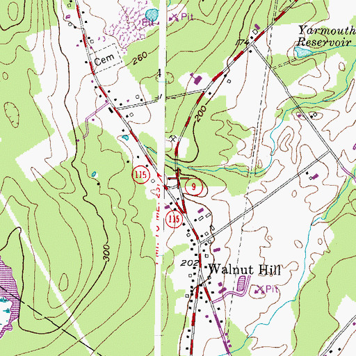 Topographic Map of North Yarmouth Fire Rescue, ME