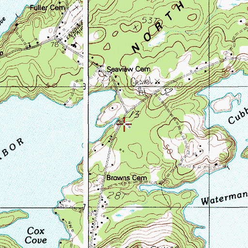 Topographic Map of North Haven Volunteer Fire Department, ME