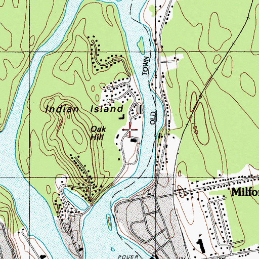 Topographic Map of Penobscot Nation Fire Department, ME