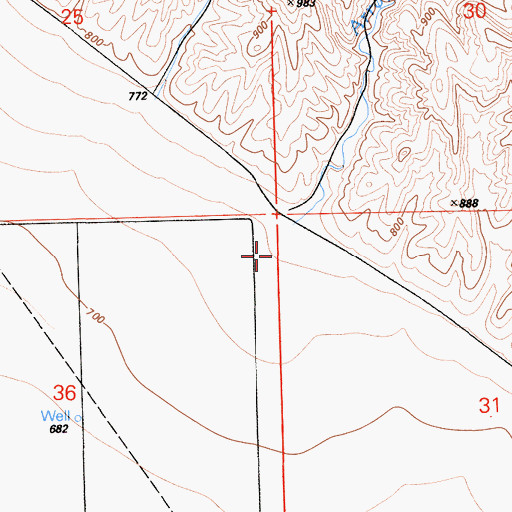 Topographic Map of Arroyo Conchoso, CA