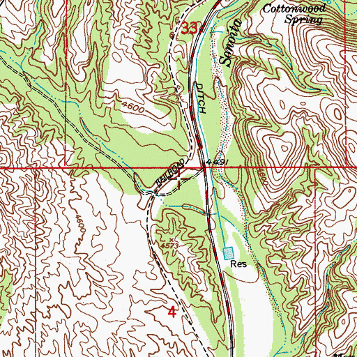 Topographic Map of Adobe Canyon, AZ