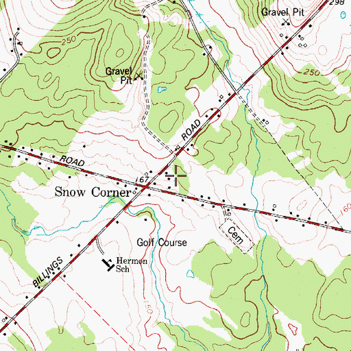 Topographic Map of Hermon Fire Department, ME