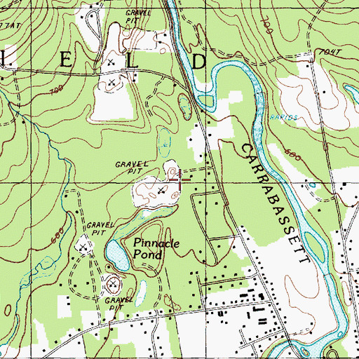 Topographic Map of Kingfield Fire Department, ME