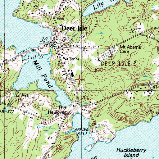 Topographic Map of Deer Isle Volunteer Fire Department, ME