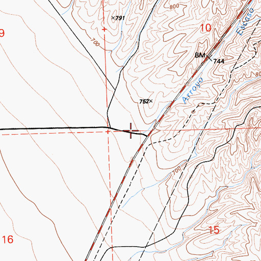 Topographic Map of Arroyo Escaso, CA