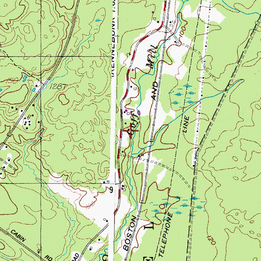 Topographic Map of Arundel Fire Rescue Old Post Road, ME