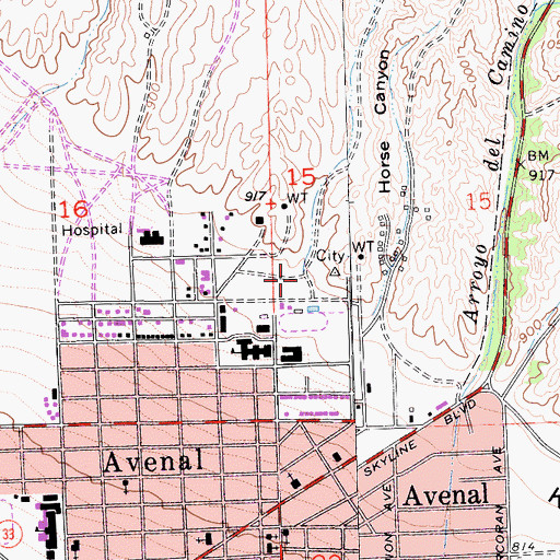 Topographic Map of Arroyo Esquinado, CA