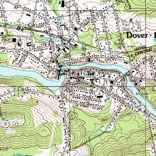 Topographic Map of Dover Foxcroft Fire Department, ME