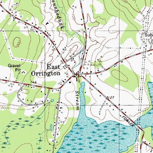 Topographic Map of Orrington Fire Station and Rescue Department, ME