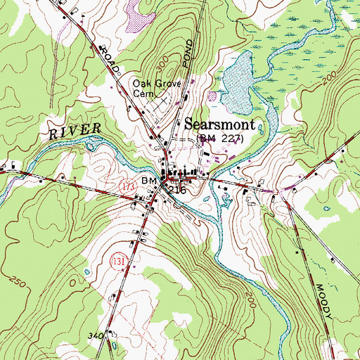 Topographic Map of Searsmont Volunteer Fire Department, ME