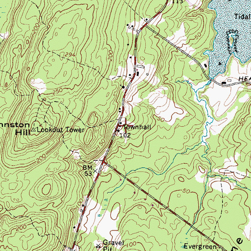 Topographic Map of Bremen Volunteer Fire Department, ME