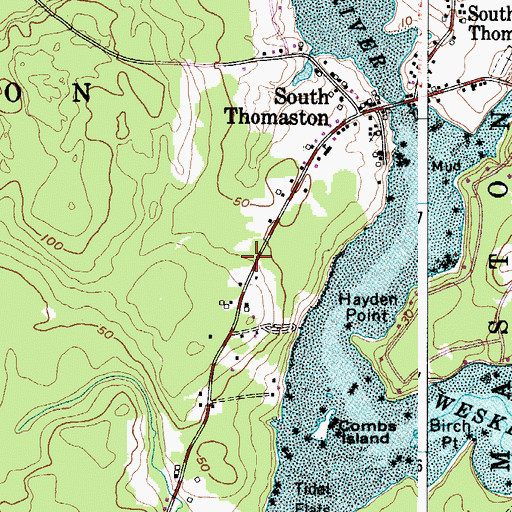 Topographic Map of South Thomaston Volunteer Fire Department, ME