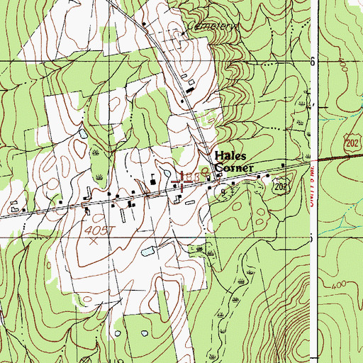 Topographic Map of Troy Volunteer Fire Station, ME