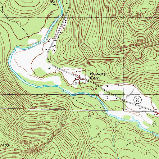Topographic Map of Newry Fire Department, ME