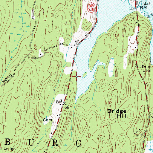 Topographic Map of Phippsburg Fire Station Rescue Department, ME