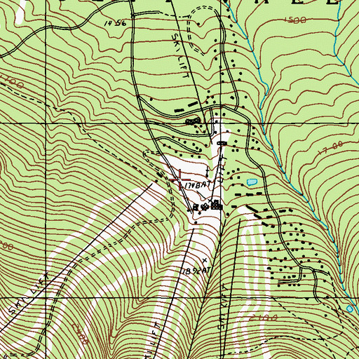 Topographic Map of Carrabassett Valley Volunteer Fire Department Mountain Station, ME