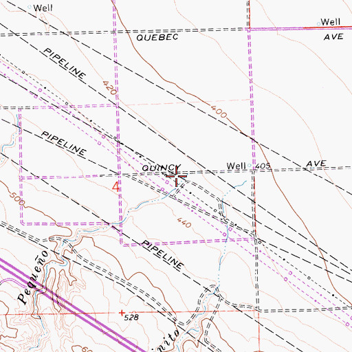Topographic Map of Arroyo Pequeo, CA