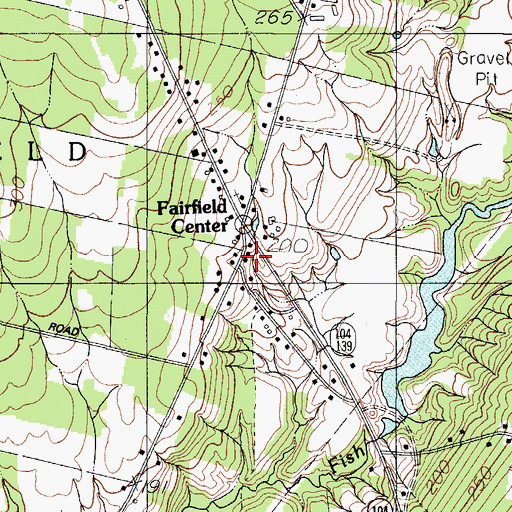 Topographic Map of Fairfield Fire Department Station 2, ME