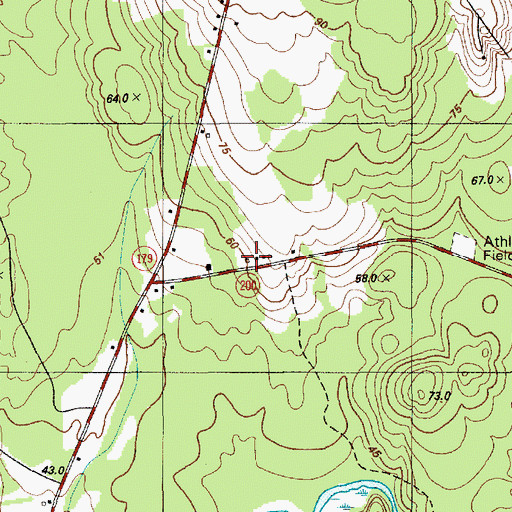Topographic Map of Waltham Volunteer Fire Department, ME