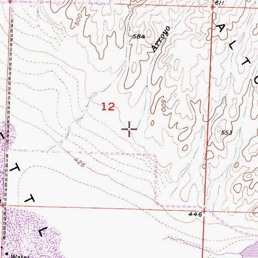 Topographic Map of Arroyo Petreo, CA