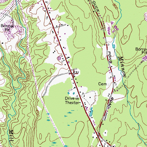 Topographic Map of Westbrook Fire and Rescue Station 3, ME