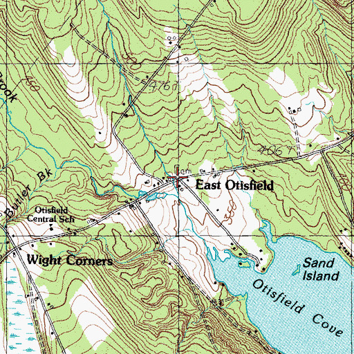 Topographic Map of Otisfield Volunteer Fire Department East Otisfield Station, ME