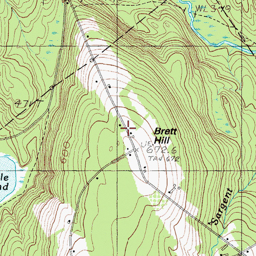 Topographic Map of Otisfield Volunteer Fire Department Otisfield Gore Station, ME
