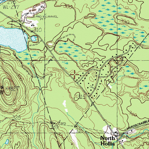 Topographic Map of Limington Volunteer Fire Department Station 2, ME