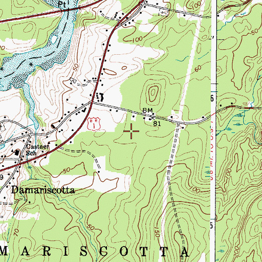 Topographic Map of Damariscotta Fire Station Massasoit Engine Company, ME
