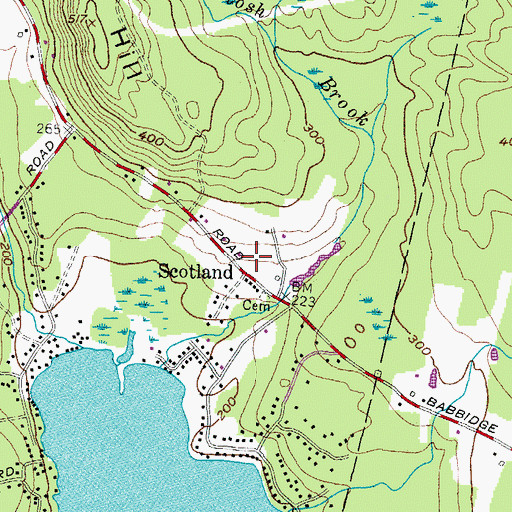 Topographic Map of Windham Fire Rescue Department District 3, ME