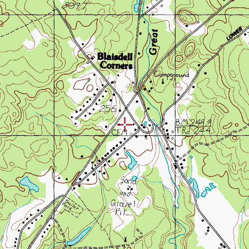 Topographic Map of Lebanon Fire and Emergency Medical Services  Station 2, ME