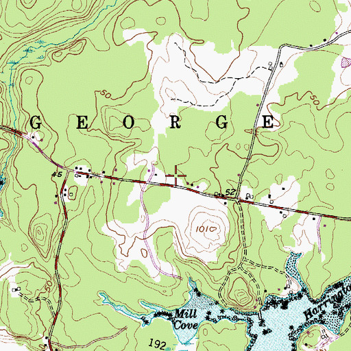 Topographic Map of Saint George Volunteer Fire Station, ME