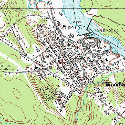 Topographic Map of Baileyville Volunteer Fire Department, ME