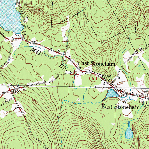 Topographic Map of Stoneham Volunteer Fire Department, ME