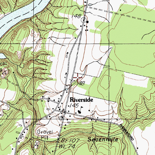 Topographic Map of Vassalboro Fire Department Riverside Station, ME