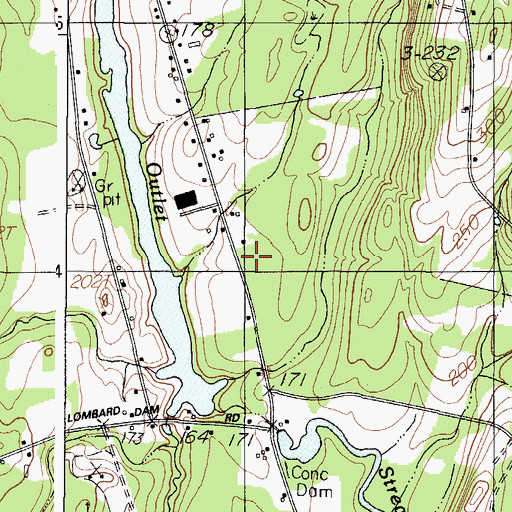 Topographic Map of Vassalboro Fire Department North Station, ME