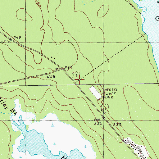 Topographic Map of Indian Township Fire and Rescue, ME