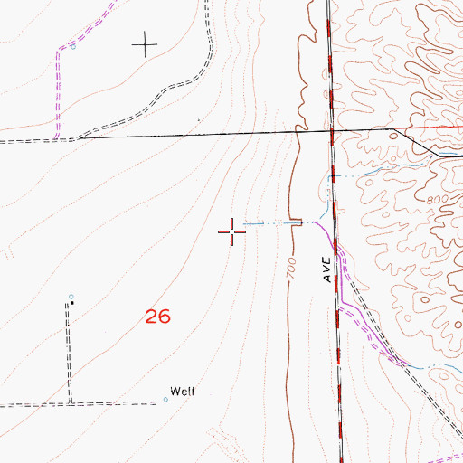 Topographic Map of Arroyo Recto, CA