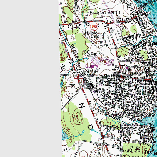 Topographic Map of Eastport Municipal Fire Department Station 1, ME