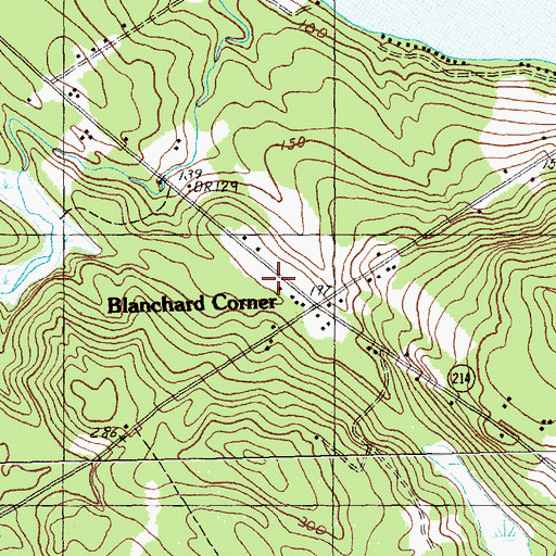 Topographic Map of Charlotte Volunteer Fire and Rescue Department, ME