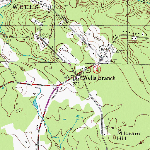 Topographic Map of Wells Fire Department Branch Station, ME