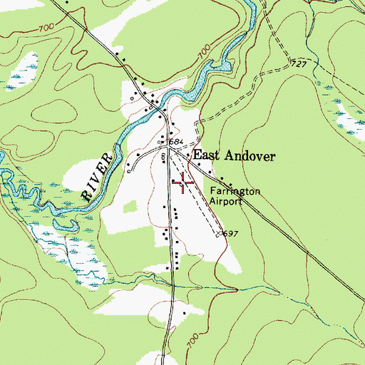 Topographic Map of Andover Fire Department Substation, ME