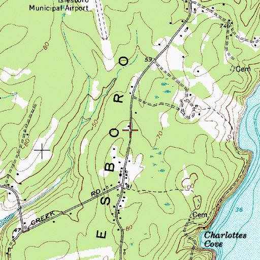 Topographic Map of Islesboro Volunteer Fire Department, ME