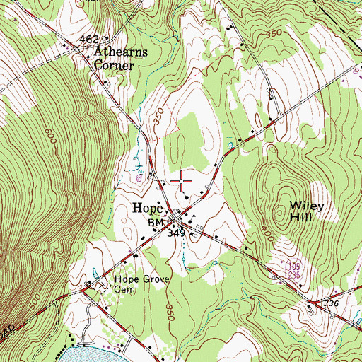 Topographic Map of Hope Volunteer Fire Department Hope Corner Station, ME