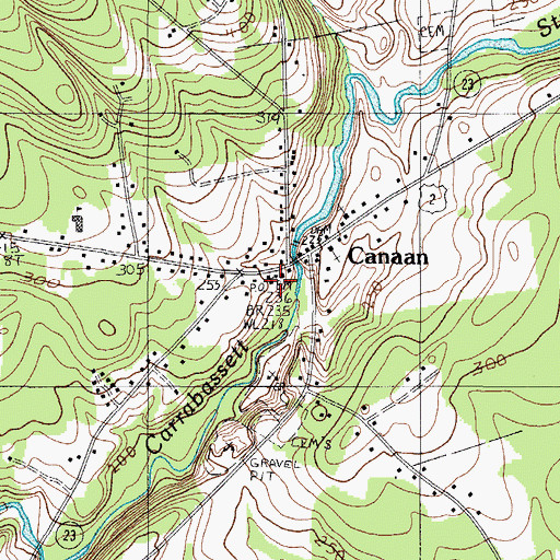 Topographic Map of Canaan Fire Department, ME