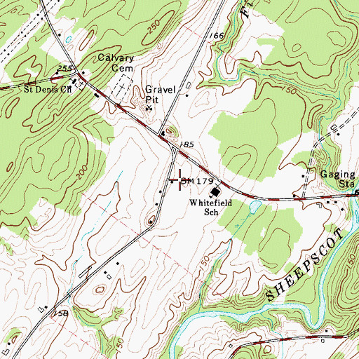Topographic Map of Whitefield Fire and Rescue, ME