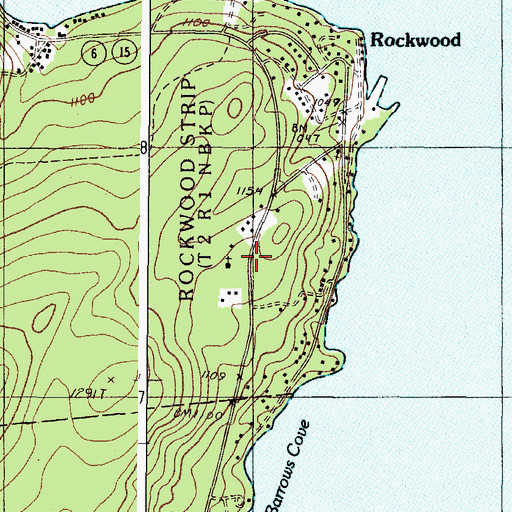 Topographic Map of Rockwood Fire and Rescue Department, ME
