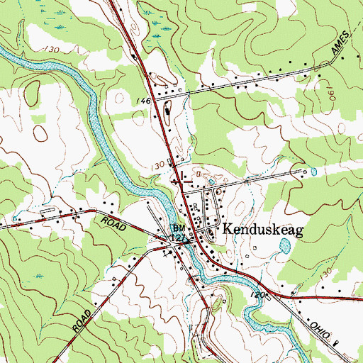 Topographic Map of Kenduskeag Volunteer Fire Department, ME