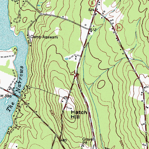 Topographic Map of Lovell Volunteer Fire Department Central Station, ME